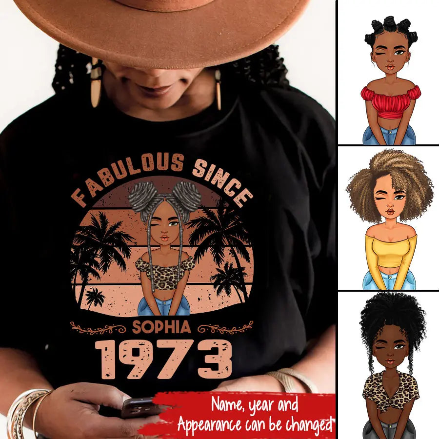 50th Birthday Shirts, Custom Birthday Shirts, Turning 50 Shirt, Gifts For Women Turning 50, 50 And Fabulous Shirt, 1973 Shirt, 50th Birthday Shirts For Her