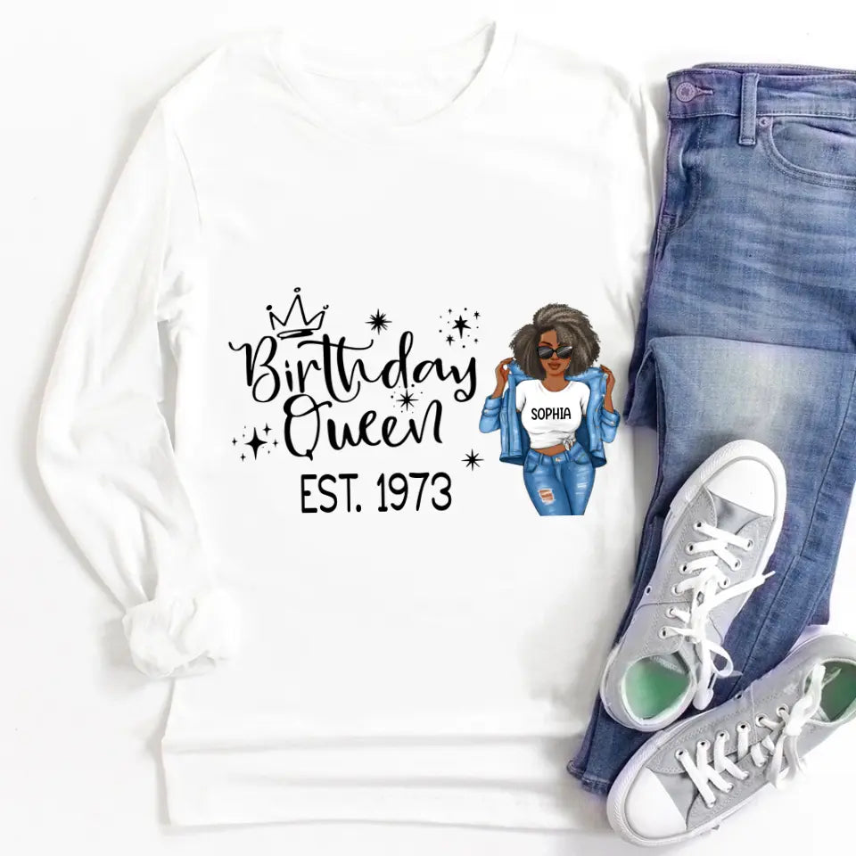 50th Birthday Shirts, Custom Birthday Shirts, Turning 50 Shirt, Gifts For Women Turning 50, 50 And Fabulous Shirt, 1973 Shirt, 50th Birthday Shirts For Her My Birthday Month, Yep The Whole Month