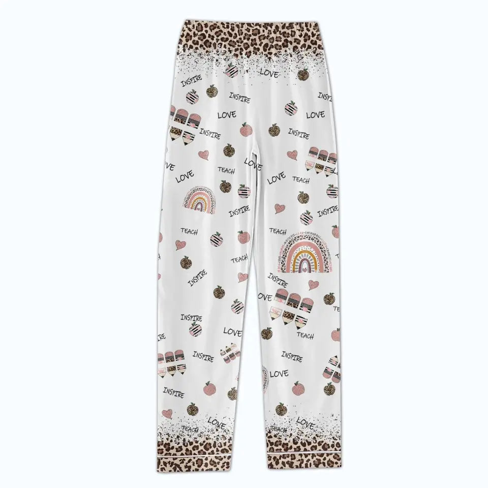 Personalized Women&#39;s Pajama Set, Gift For Teachers