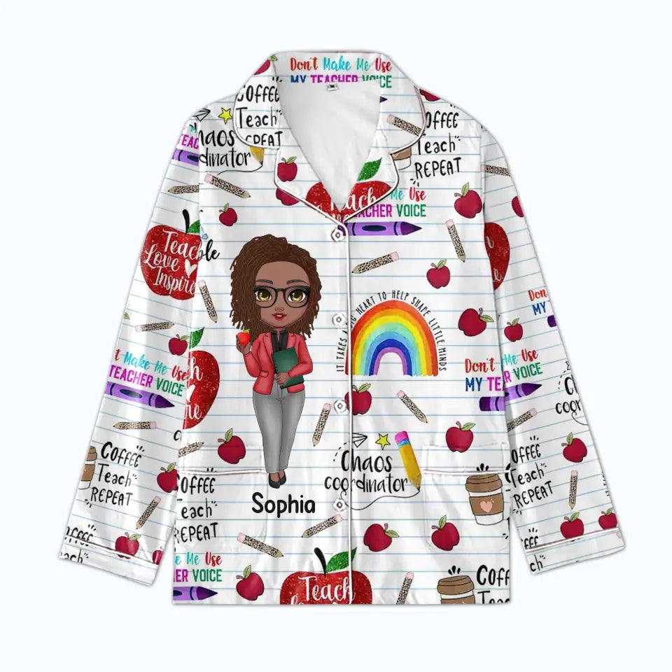Personalized Women's Pajama Set, Gift For Teachers