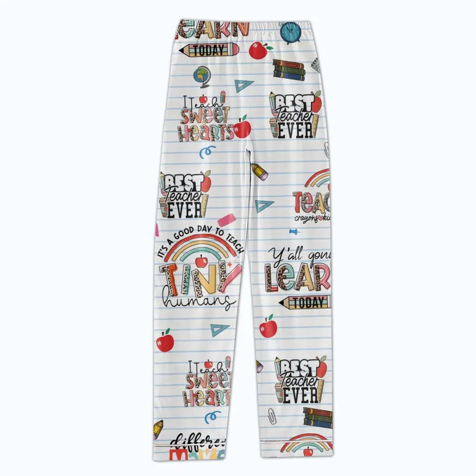 Personalized Women&#39;s Pajama Set, Gift For Teachers