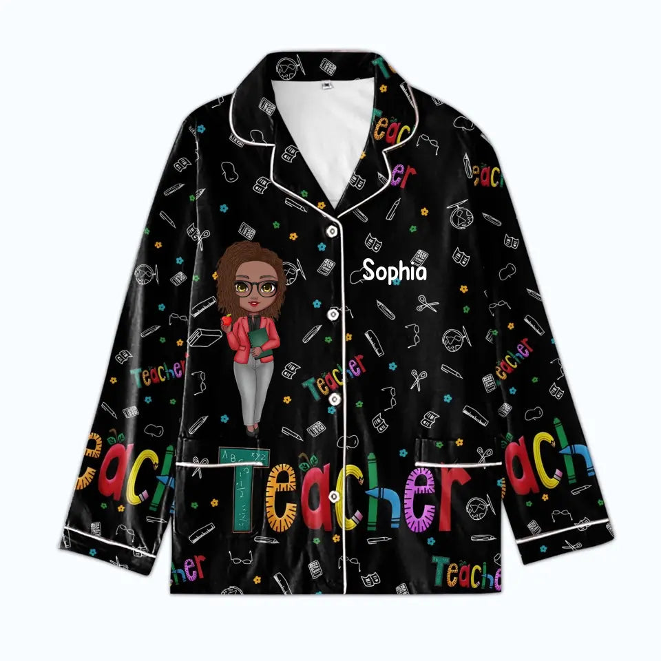 Personalized Women's Pajama Set, Gift For Teachers