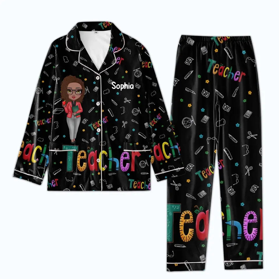 Personalized Women's Pajama Set, Gift For Teachers