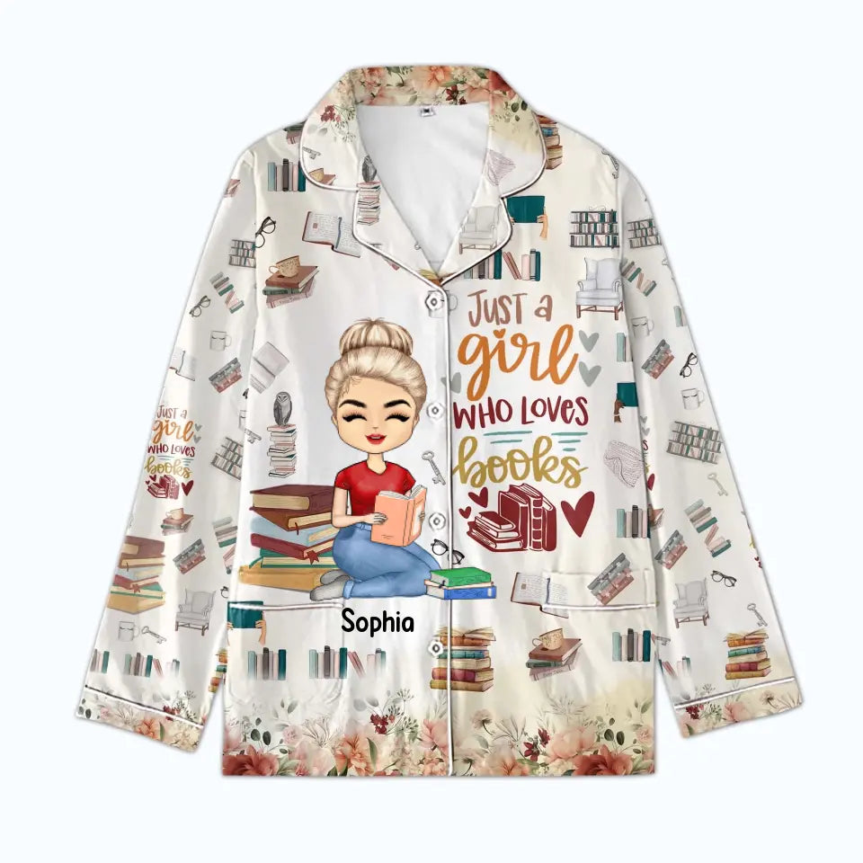 Personalized Women&#39;s Pajama Set, Gift For Books Lover