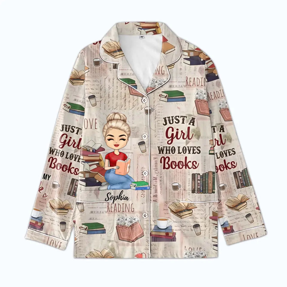 Personalized Women&#39;s Pajama Set, Gift For Books Lover