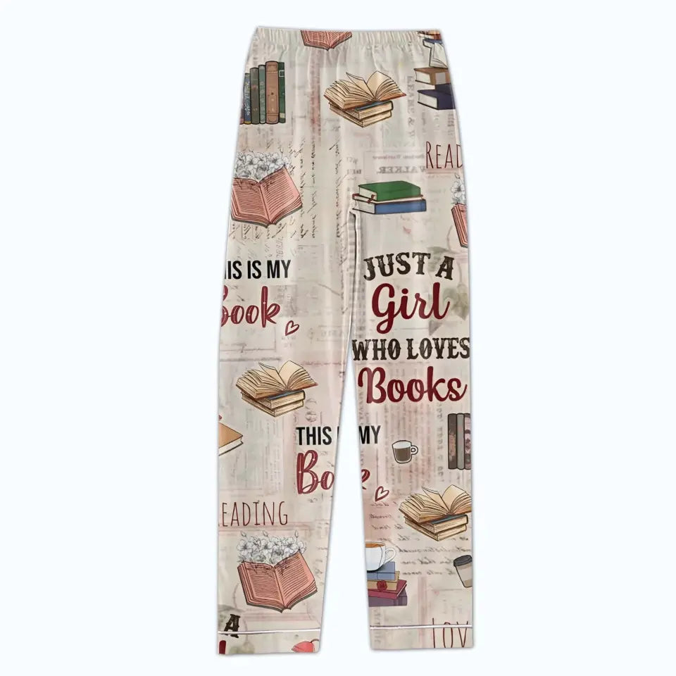 Personalized Women&#39;s Pajama Set, Gift For Books Lover