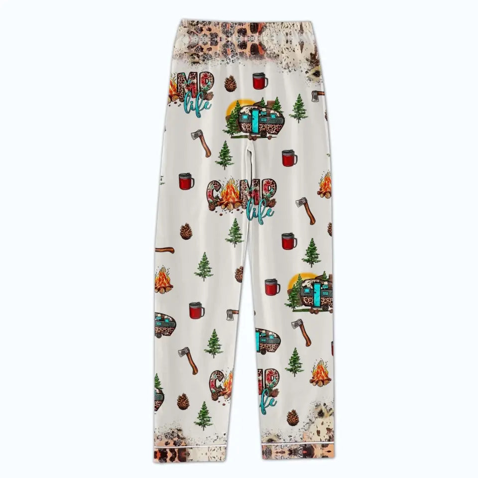 Personalized Women&#39;s Pajama Set, Gift For Camper Lover