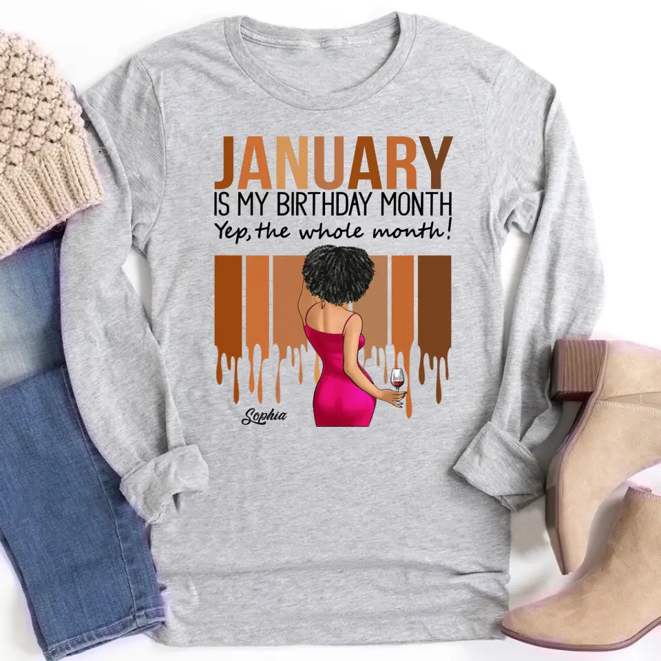 January Birthday Shirt, Custom Birthday Shirt, Queens Was Born In January, January Birthday Shirts For Woman, January Birthday Gifts