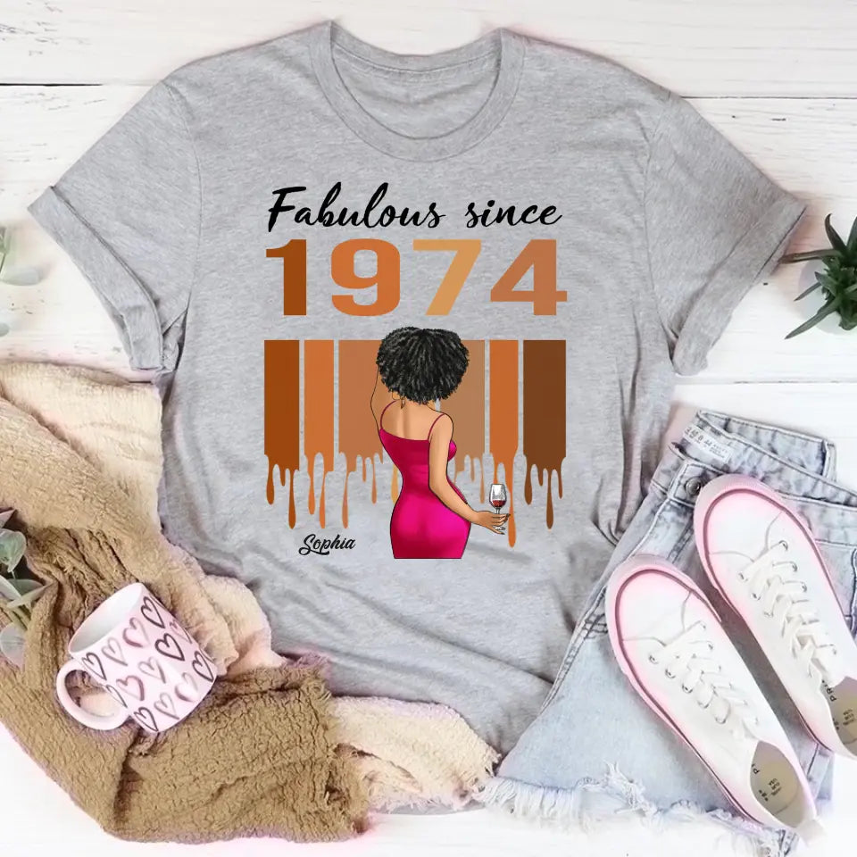 49th Birthday Shirts For Her, Personalised 49th Birthday Gifts, 1974 T Shirt, 49 And Fabulous Shirt, 49th Birthday Shirt Ideas, Gift Ideas 49th Birthday Woman