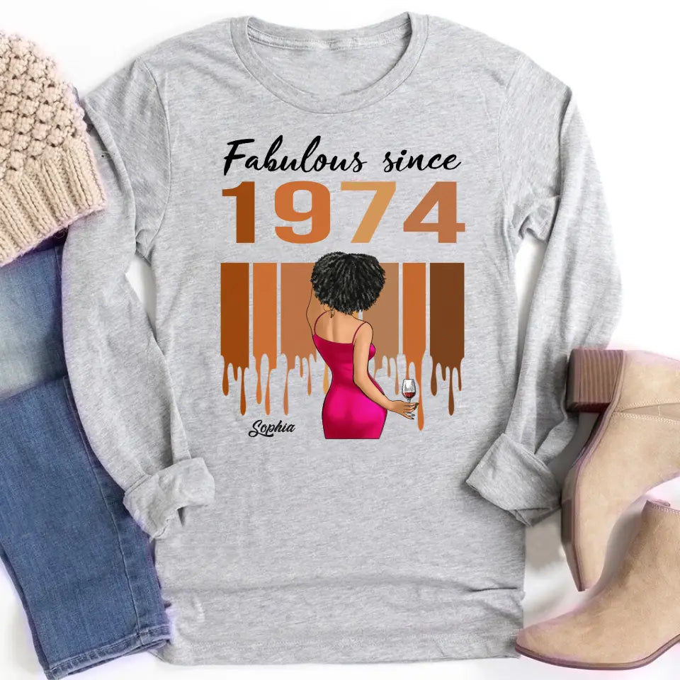 49th Birthday Shirts For Her, Personalised 49th Birthday Gifts, 1974 T Shirt, 49 And Fabulous Shirt, 49th Birthday Shirt Ideas, Gift Ideas 49th Birthday Woman