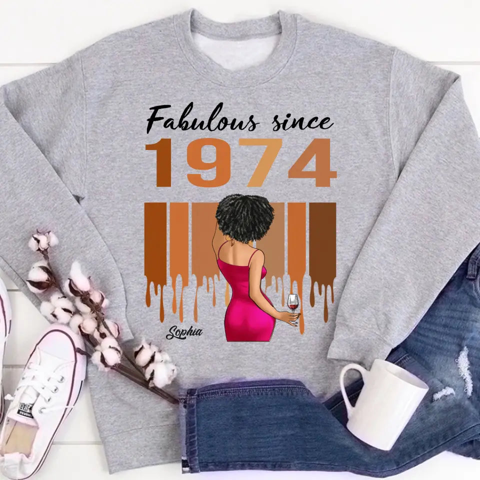 49th Birthday Shirts For Her, Personalised 49th Birthday Gifts, 1974 T Shirt, 49 And Fabulous Shirt, 49th Birthday Shirt Ideas, Gift Ideas 49th Birthday Woman