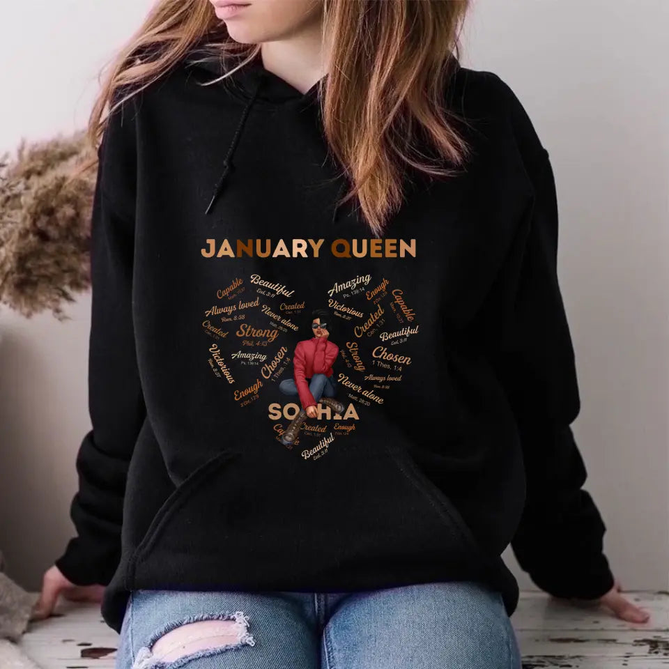 January Birthday Shirt, Custom Birthday Shirt, Queens Are Born In January, January Birthday Shirts For Woman, January Birthday Gifts