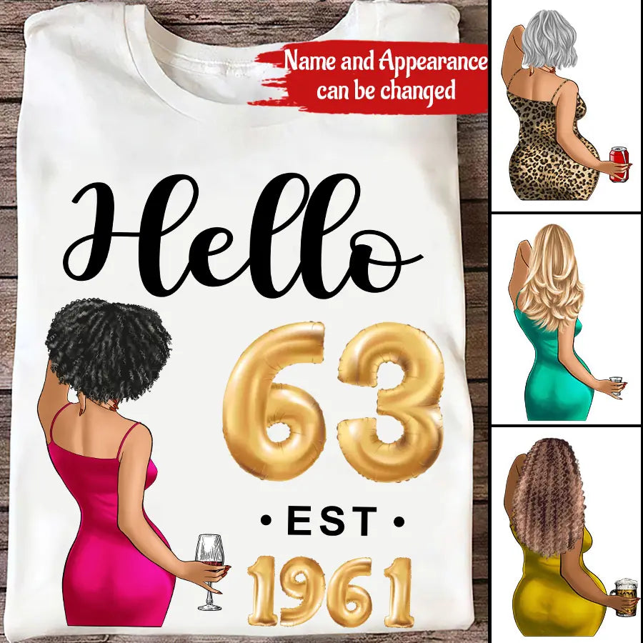 63rd birthday shirts for her, Personalised 63rd birthday gifts, 1961 t shirt, 63 and fabulous shirt, 63rd birthday shirt ideas, gift ideas 63rd birthday woman