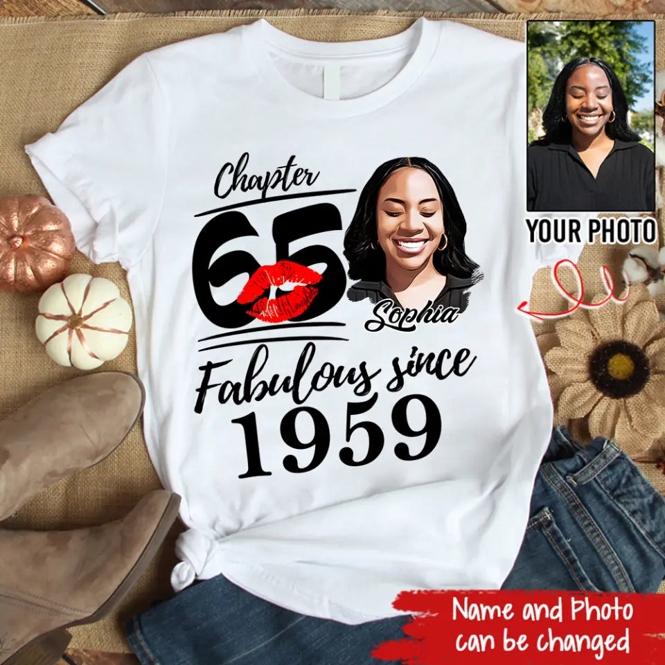 65th Birthday Shirts, Custom Birthday Shirts, Turning 65 Shirt, Gifts For Women Turning 65, 65 And Fabulous Shirt, 1959 Shirt, 65th Birthday Shirts For Her-HCT