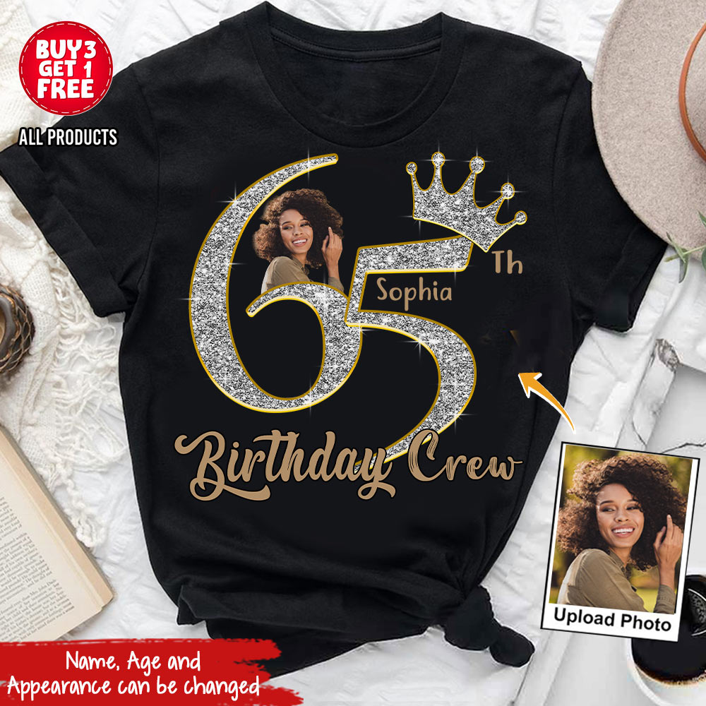 65th Birthday Shirts, Custom Photo Birthday Shirts, Turning 65 Shirt, Gifts For Women Turning 65, 65 And Fabulous Shirt, 65th Birthday Shirts For Her - YPT-HCT