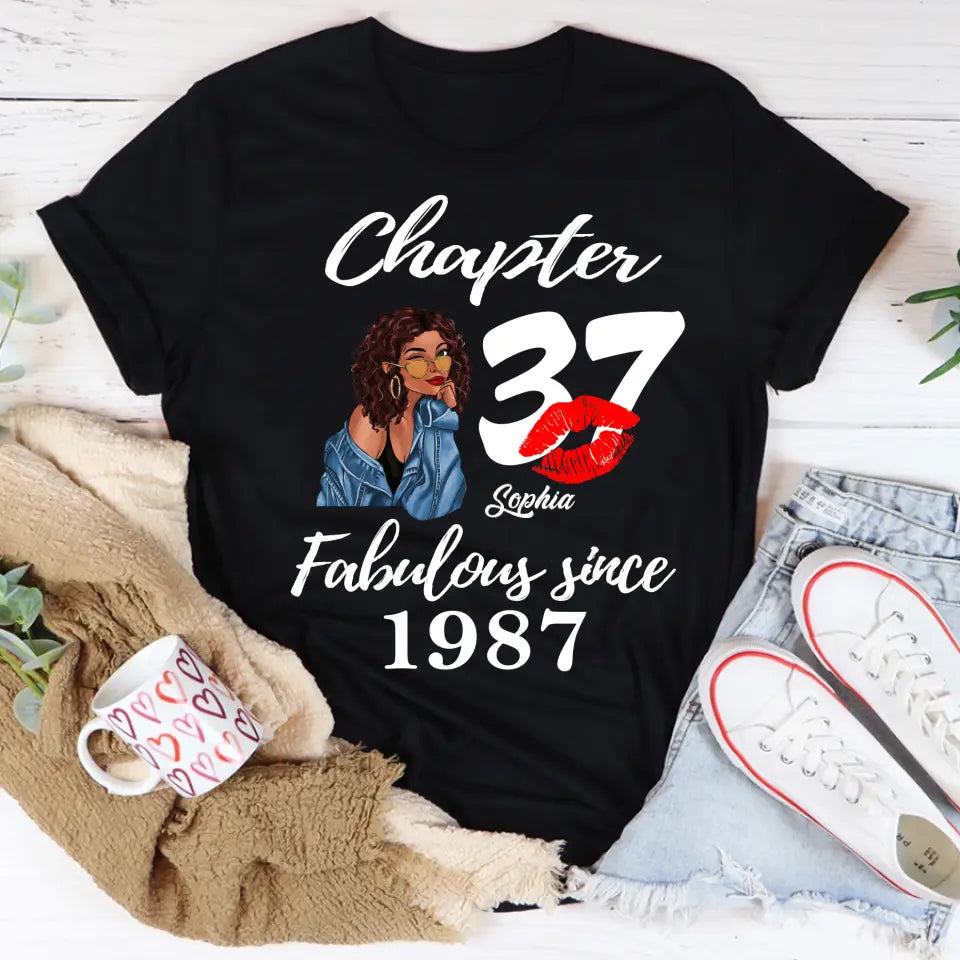 37 Birthday Shirts For Her, Personalised 37th Birthday Gifts, 1987 T Shirt, 37 And Fabulous Shirt, 37th Birthday Shirt Ideas, Gift Ideas 37th Birthday Woman