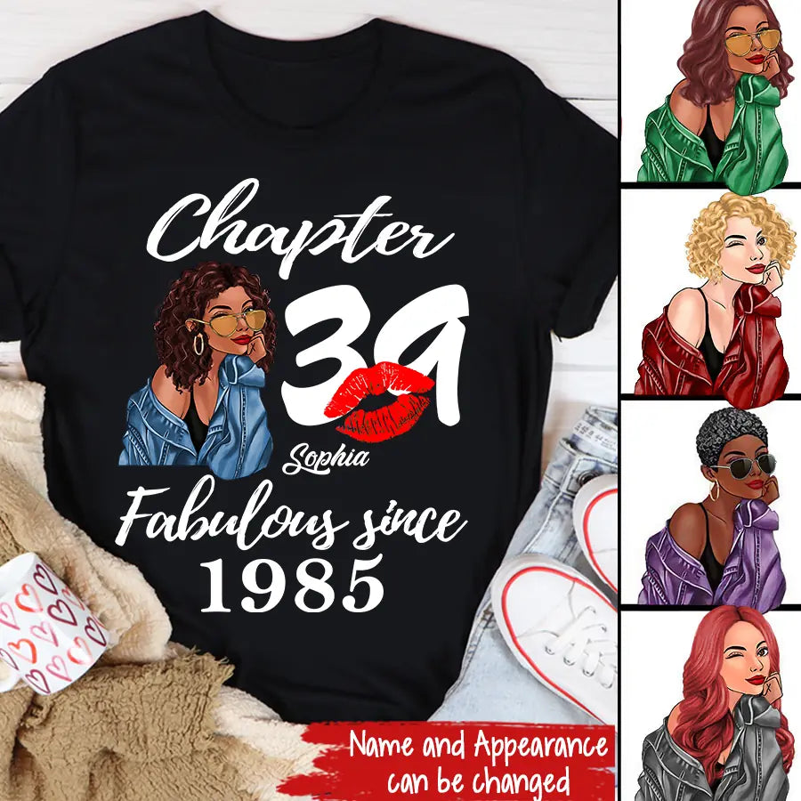 39 Birthday Shirts For Her, Personalised 39th Birthday Gifts, 1985 T Shirt, 39 And Fabulous Shirt, 39th Birthday Shirt Ideas, Gift Ideas 39th Birthday Woman