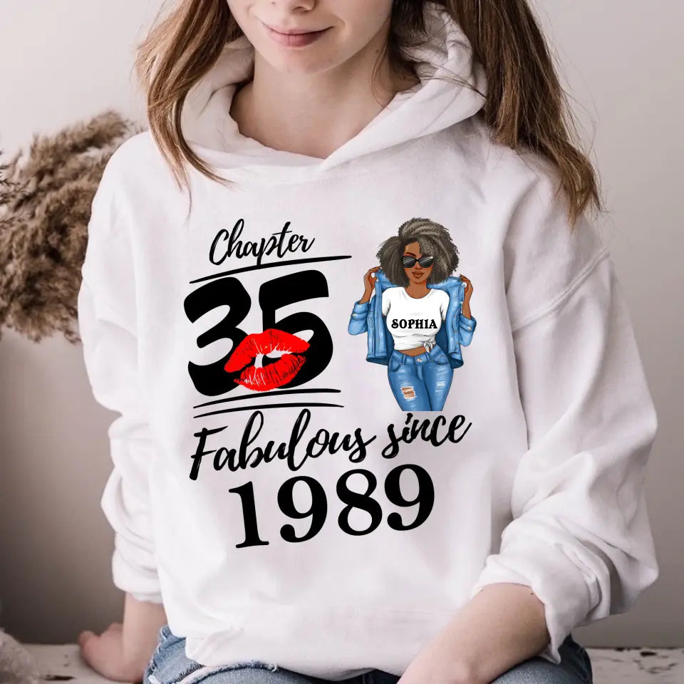 35th Birthday Shirts For Her, Personalised 35th Birthday Gifts, 1989 T Shirt, 35 And Fabulous Shirt, 35th Birthday Shirt Ideas, Gift Ideas 35th Birthday Woman