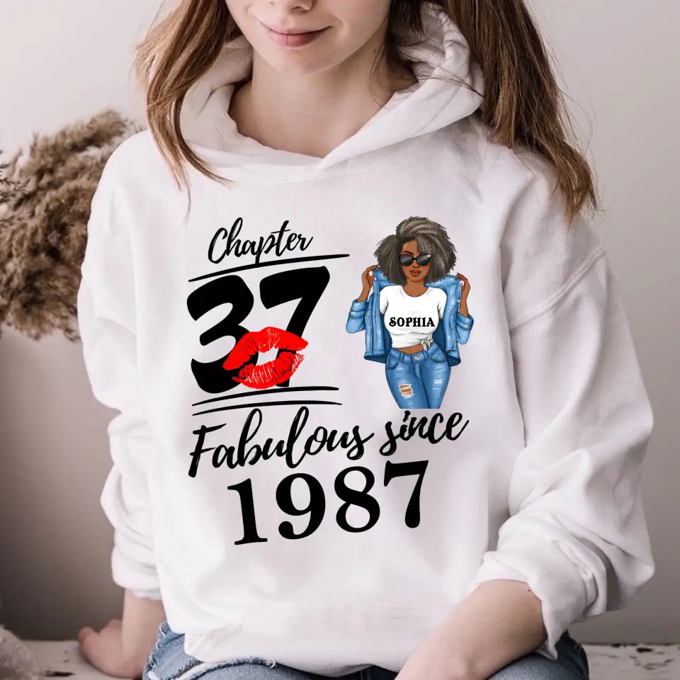 37th Birthday Shirts For Her, Personalised 37th Birthday Gifts, 1987 T Shirt, 37 And Fabulous Shirt, 37th Birthday Shirt Ideas, Gift Ideas 37th Birthday Woman
