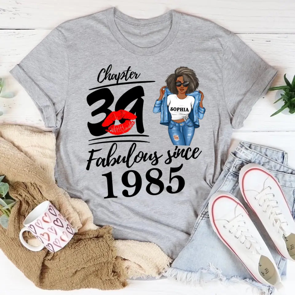 39th Birthday Shirts For Her, Personalised 39th Birthday Gifts, 1985 T Shirt, 39 And Fabulous Shirt, 39th Birthday Shirt Ideas, Gift Ideas 39th Birthday Woman