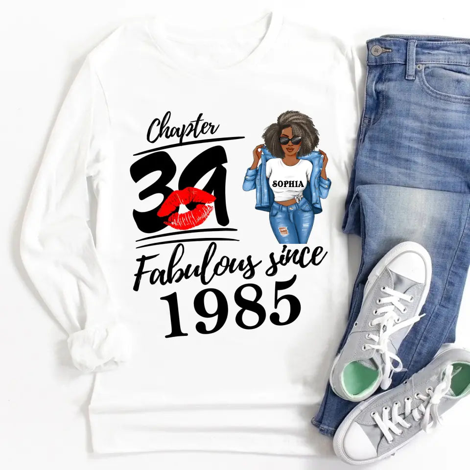 39th Birthday Shirts For Her, Personalised 39th Birthday Gifts, 1985 T Shirt, 39 And Fabulous Shirt, 39th Birthday Shirt Ideas, Gift Ideas 39th Birthday Woman