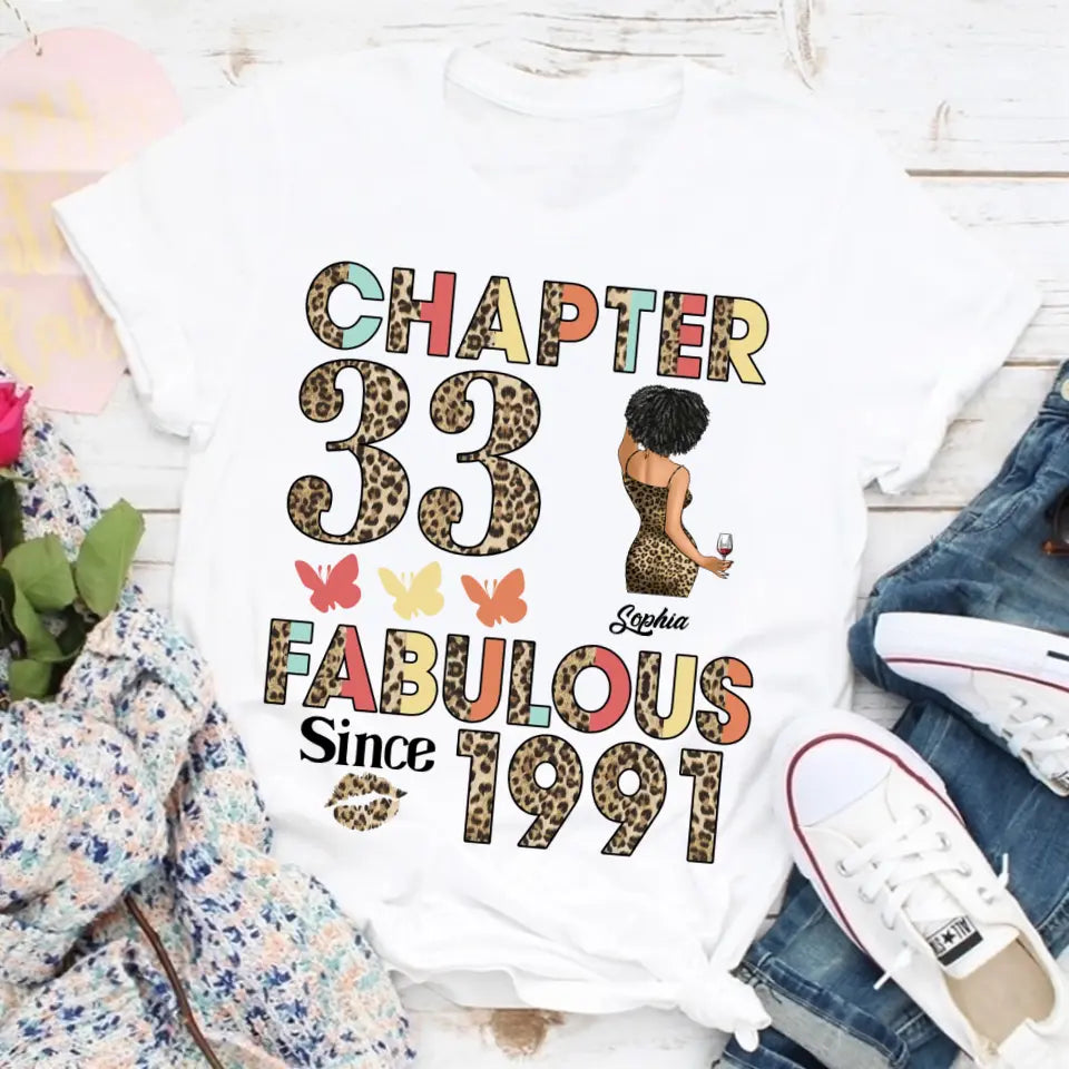 33rd birthday shirts for her, Personalised 33rd birthday gifts, 1991 t shirt, 33 and fabulous shirt, 33rd birthday shirt ideas, gift ideas 33rd birthday woman