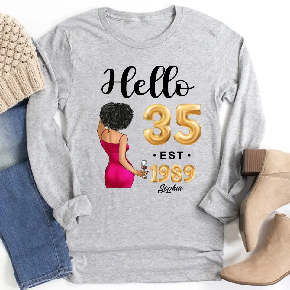 35th birthday shirts for her, Personalised 35th birthday gifts, 1989 t shirt, 35 and fabulous shirt, 35th birthday shirt ideas, gift ideas 35th birthday woman