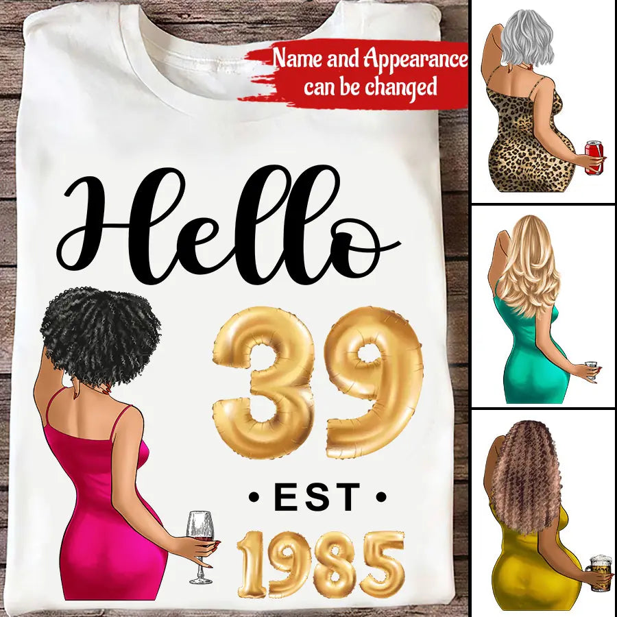 39th birthday shirts for her, Personalised 39th birthday gifts, 1985 t shirt, 39and fabulous shirt, 39th birthday shirt ideas, gift ideas 39th birthday woman