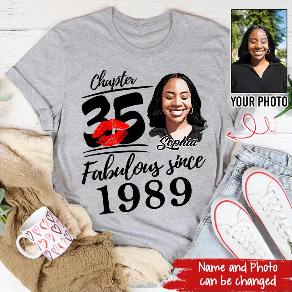 35th Birthday Shirts, Custom Birthday Shirts, Turning 35 Shirt, Gifts For Women Turning 35, 35 And Fabulous Shirt, 1989 Shirt, 35th Birthday Shirts For Her