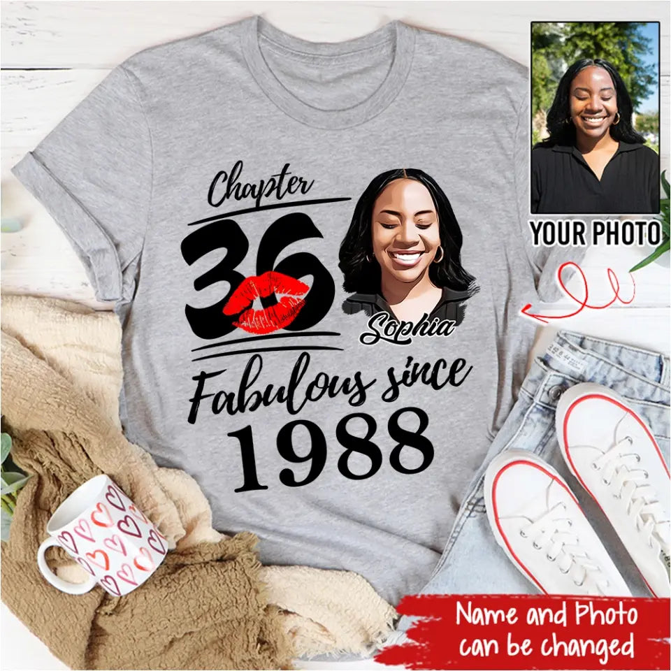 36th Birthday Shirts, Custom Birthday Shirts, Turning 36 Shirt, Gifts For Women Turning 36, 36 And Fabulous Shirt, 1988 Shirt, 36th Birthday Shirts For Her