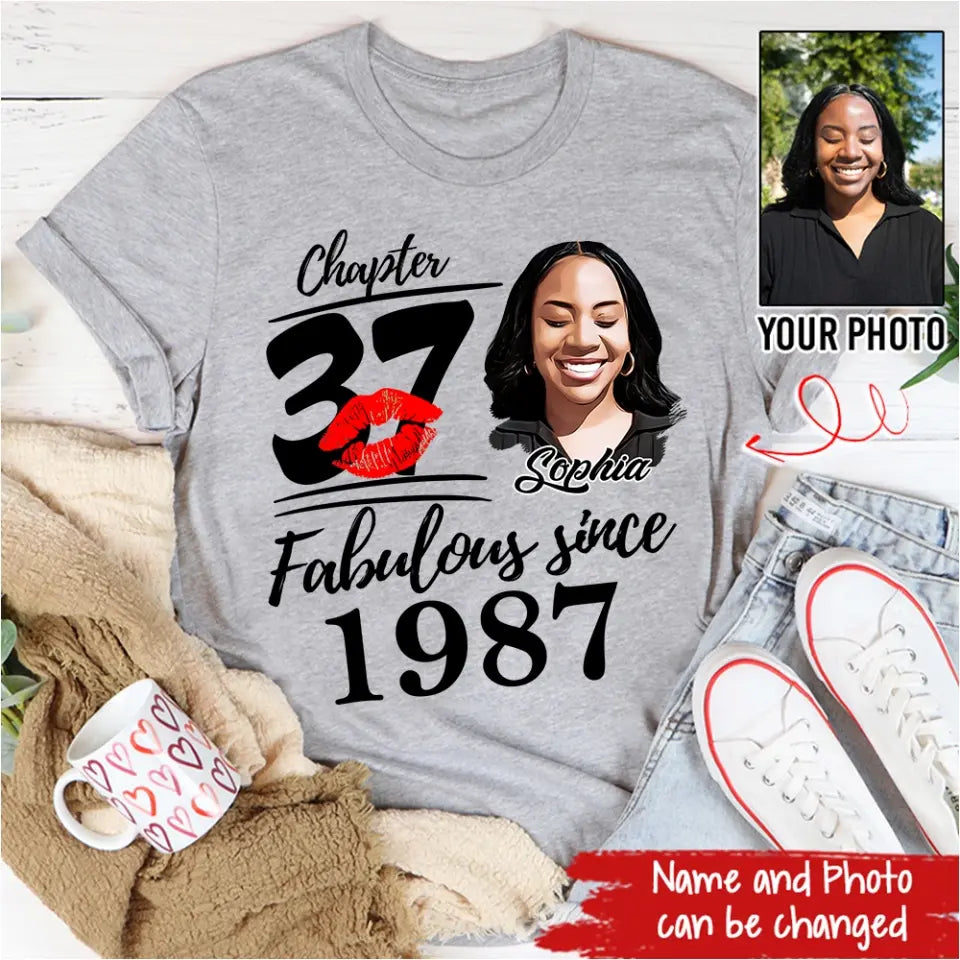 37th Birthday Shirts, Custom Birthday Shirts, Turning 37 Shirt, Gifts For Women Turning 37, 37 And Fabulous Shirt, 1987 Shirt, 37th Birthday Shirts For Her