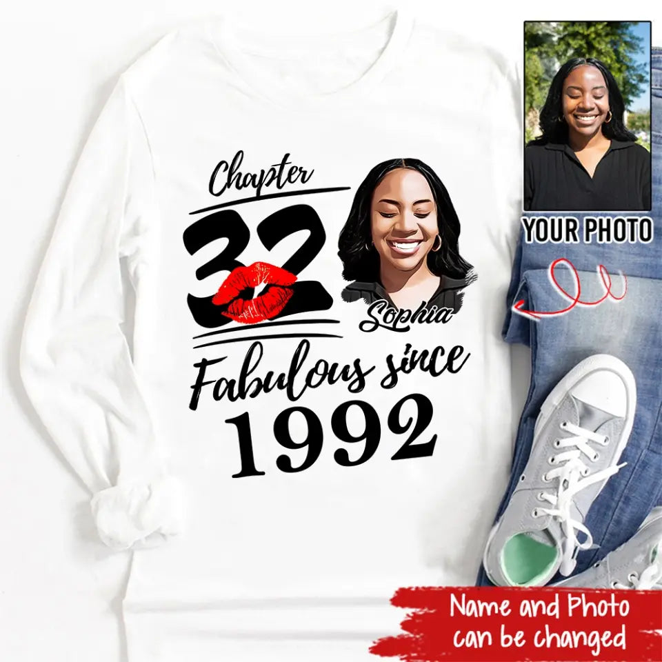 32nd Birthday Shirts, Custom Birthday Shirts, Turning 32 Shirt, Gifts For Women Turning 32, 32 And Fabulous Shirt, 1992 Shirt, 32nd Birthday Shirts For Her