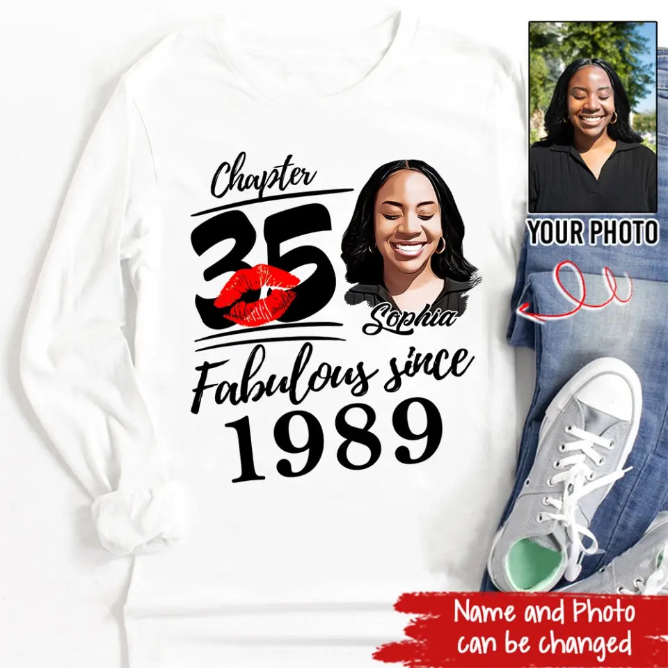 35th Birthday Shirts, Custom Birthday Shirts, Turning 35 Shirt, Gifts For Women Turning 35, 35 And Fabulous Shirt, 1989 Shirt, 35th Birthday Shirts For Her