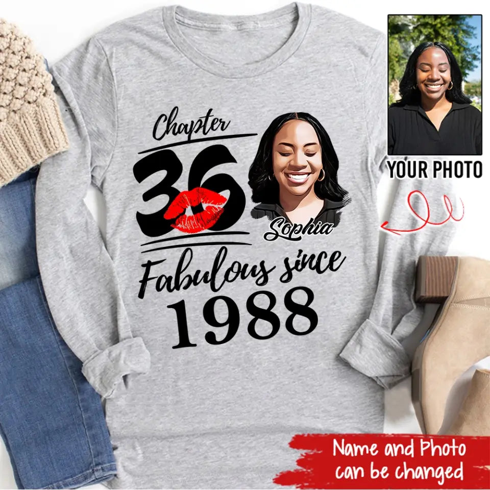 36th Birthday Shirts, Custom Birthday Shirts, Turning 36 Shirt, Gifts For Women Turning 36, 36 And Fabulous Shirt, 1988 Shirt, 36th Birthday Shirts For Her