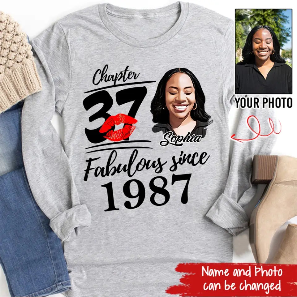 37th Birthday Shirts, Custom Birthday Shirts, Turning 37 Shirt, Gifts For Women Turning 37, 37 And Fabulous Shirt, 1987 Shirt, 37th Birthday Shirts For Her