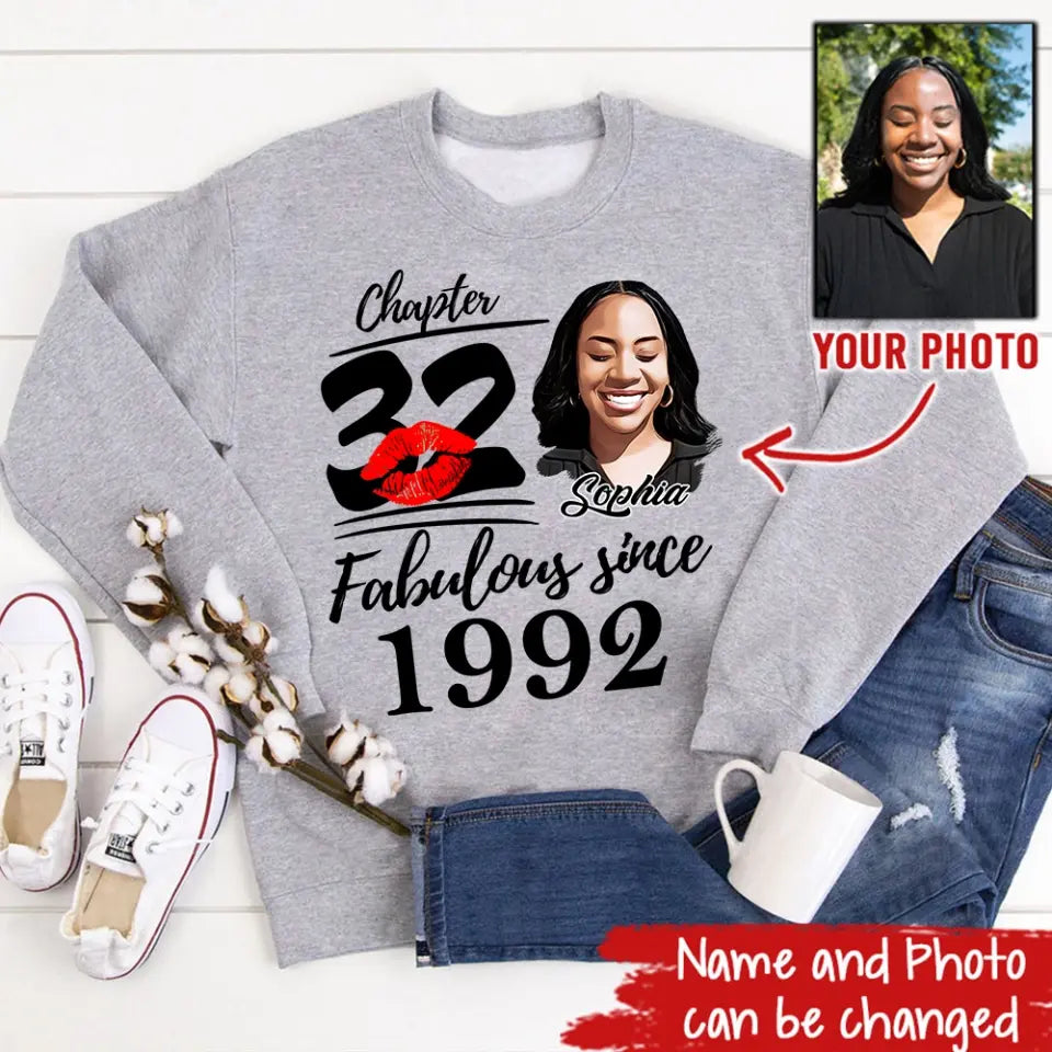 32nd Birthday Shirts, Custom Birthday Shirts, Turning 32 Shirt, Gifts For Women Turning 32, 32 And Fabulous Shirt, 1992 Shirt, 32nd Birthday Shirts For Her