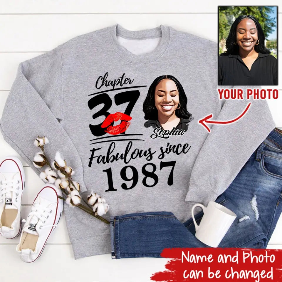 37th Birthday Shirts, Custom Birthday Shirts, Turning 37 Shirt, Gifts For Women Turning 37, 37 And Fabulous Shirt, 1987 Shirt, 37th Birthday Shirts For Her