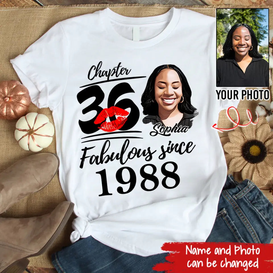 36th Birthday Shirts, Custom Birthday Shirts, Turning 36 Shirt, Gifts For Women Turning 36, 36 And Fabulous Shirt, 1988 Shirt, 36th Birthday Shirts For Her