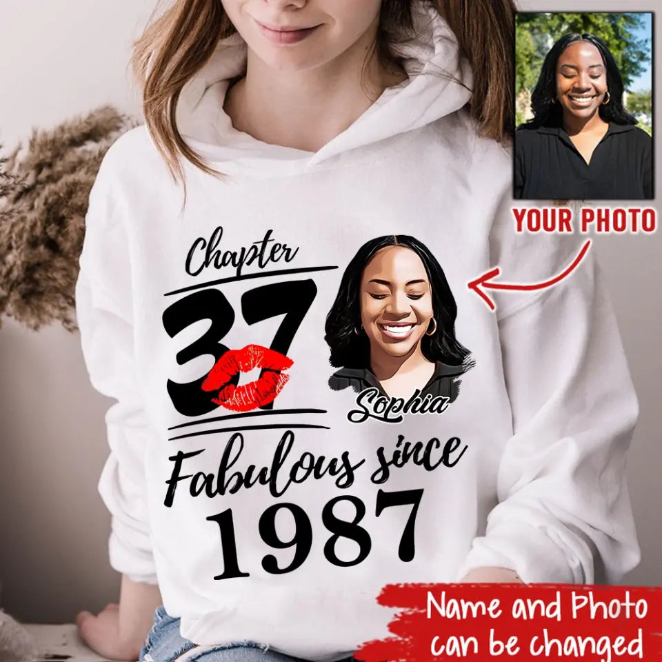 37th Birthday Shirts, Custom Birthday Shirts, Turning 37 Shirt, Gifts For Women Turning 37, 37 And Fabulous Shirt, 1987 Shirt, 37th Birthday Shirts For Her