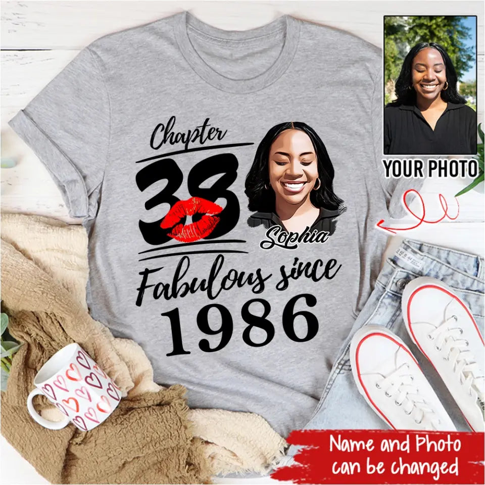 38th Birthday Shirts, Custom Birthday Shirts, Turning 38 Shirt, Gifts For Women Turning 38, 38 And Fabulous Shirt, 1986 Shirt, 38th Birthday Shirts For Her