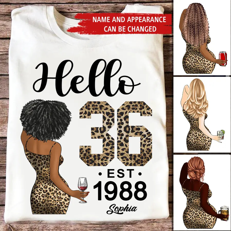 36th Birthday Shirts For Her, Personalised 36th Birthday Gifts, 1988 T Shirt, 36 And Fabulous Shirt, 36th Birthday Shirt Ideas, Gift Ideas 36th Birthday Woman