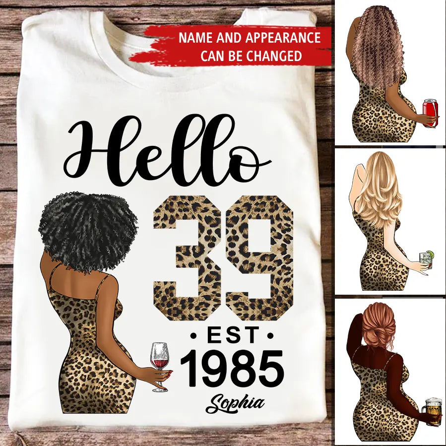 39th Birthday Shirts For Her, Personalised 39th Birthday Gifts, 1985 T Shirt, 39 And Fabulous Shirt, 39th Birthday Shirt Ideas, Gift Ideas 39th Birthday Woman