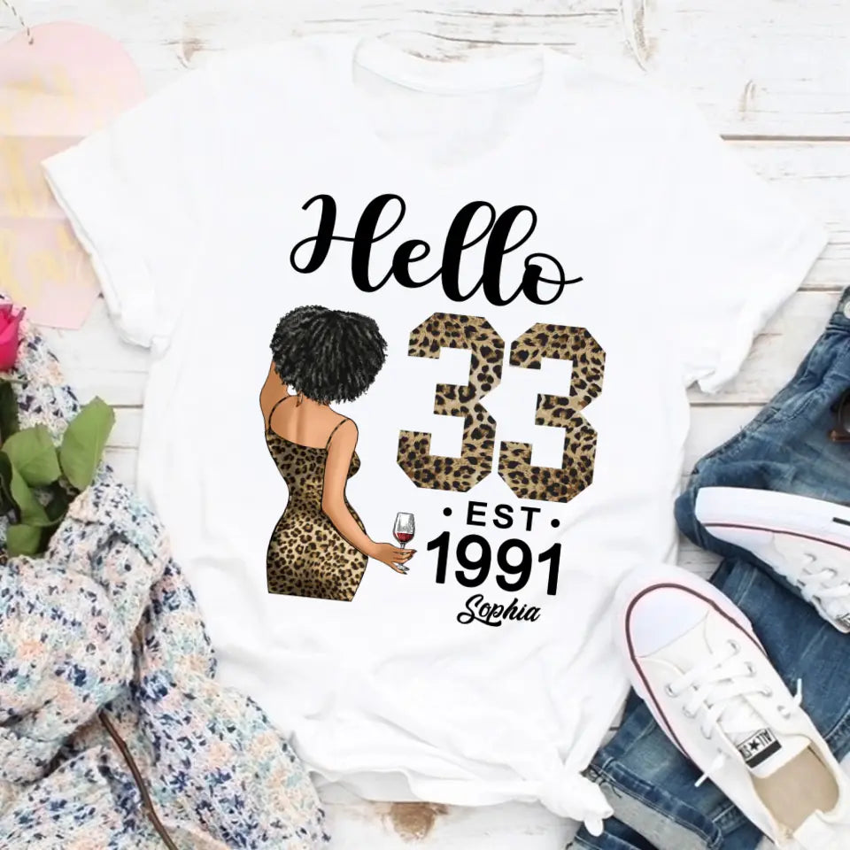 33rd Birthday Shirts For Her, Personalised 33rd Birthday Gifts, 1991 T Shirt, 33 And Fabulous Shirt, 33rd Birthday Shirt Ideas, Gift Ideas 33rd Birthday Woman