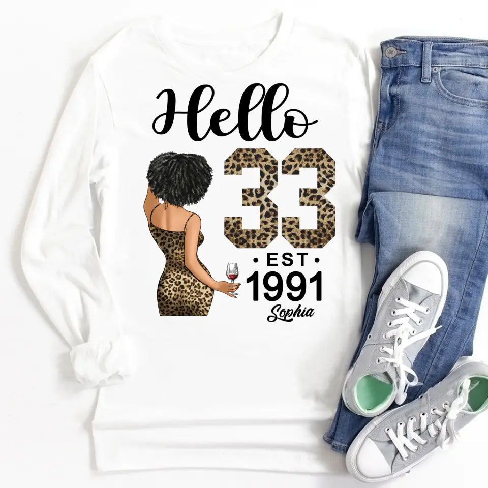 33rd Birthday Shirts For Her, Personalised 33rd Birthday Gifts, 1991 T Shirt, 33 And Fabulous Shirt, 33rd Birthday Shirt Ideas, Gift Ideas 33rd Birthday Woman
