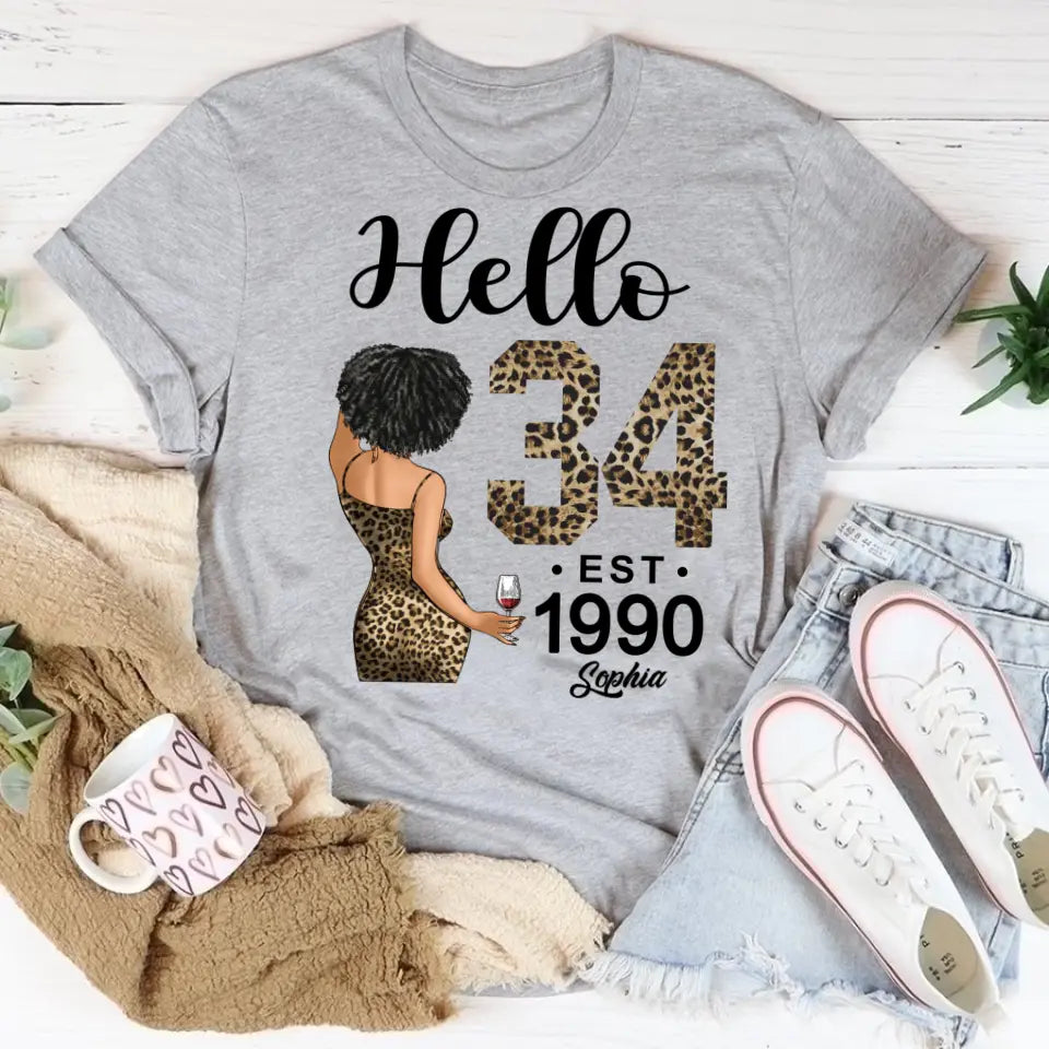 34th Birthday Shirts For Her, Personalised 34th Birthday Gifts, 1990 T Shirt, 34 And Fabulous Shirt, 34th Birthday Shirt Ideas, Gift Ideas 34th Birthday Woman