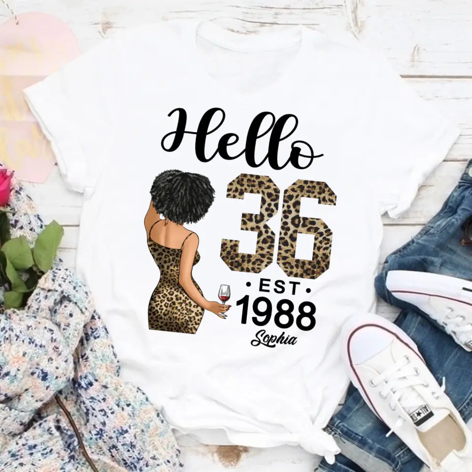 36th Birthday Shirts For Her, Personalised 36th Birthday Gifts, 1988 T Shirt, 36 And Fabulous Shirt, 36th Birthday Shirt Ideas, Gift Ideas 36th Birthday Woman
