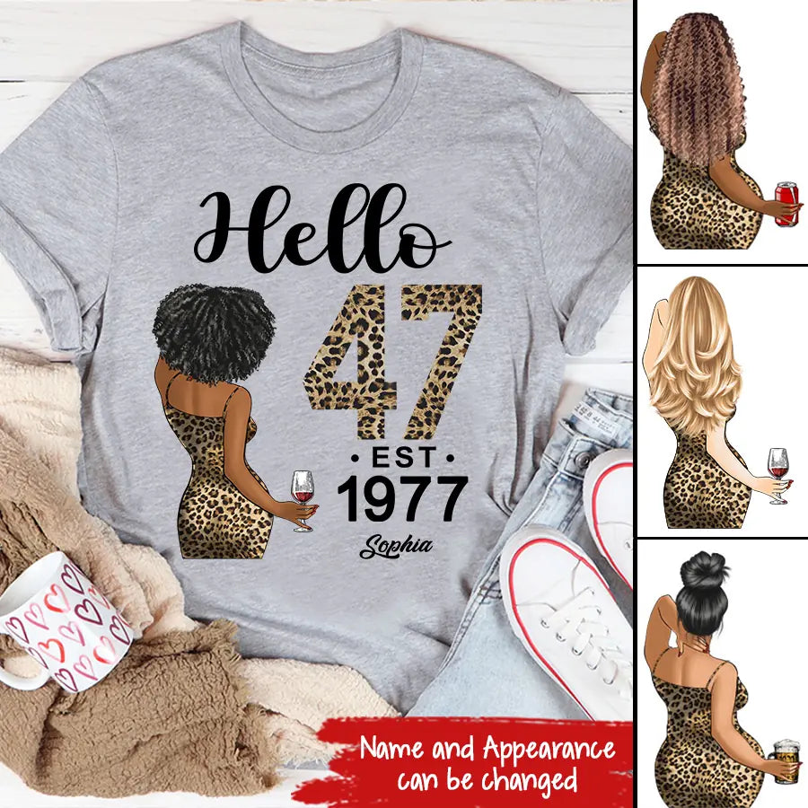 Chapter 47, Fabulous Since 1977 47th Birthday Unique T Shirt For Woman, Custom Birthday Shirt, Her Gifts For 47 Years Old , Turning 47 Birthday Cotton Shirt