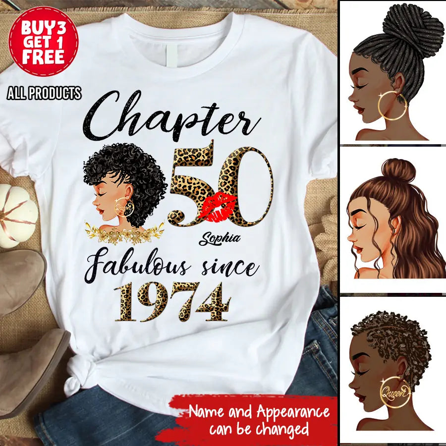 50th Birthday Shirts, Custom Birthday Shirts, Turning 50 Shirt, Gifts For Women Turning 50, 50 And Fabulous Shirt, 1974 Shirt, 50th Birthday Shirts For Her