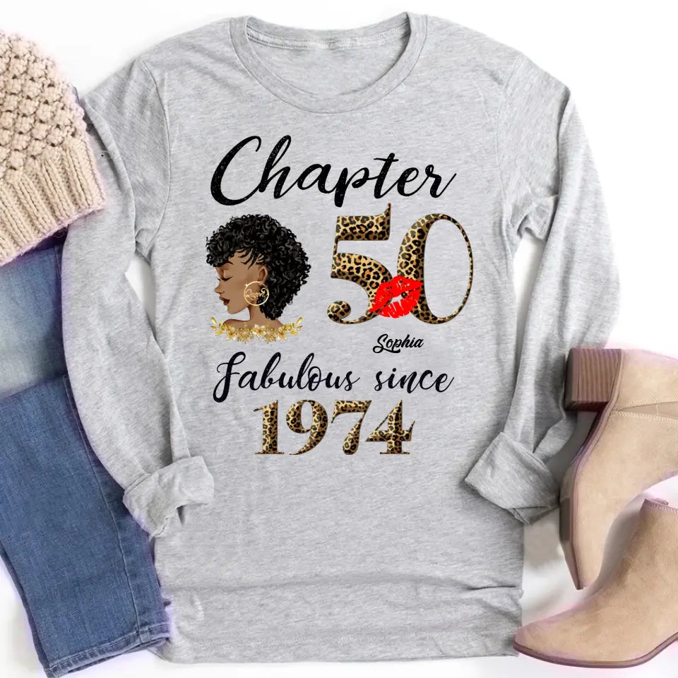 50th Birthday Shirts, Custom Birthday Shirts, Turning 50 Shirt, Gifts For Women Turning 50, 50 And Fabulous Shirt, 1974 Shirt, 50th Birthday Shirts For Her