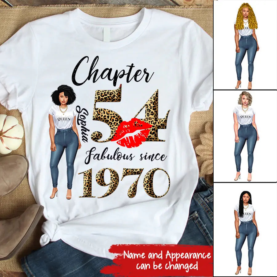 54th birthday shirts for her, Personalised 54th birthday gifts, 1970 t shirt, 54 and fabulous shirt, 54th birthday shirt ideas, gift ideas 54th birthday woman -HCT